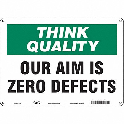 CONDOR 475J40 Safety Sign 10 inx14 in Polyethylene