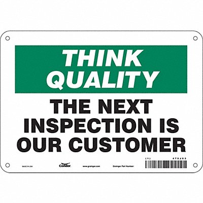 CONDOR 475J63 Safety Sign 7 in x 10 in Polyethylene