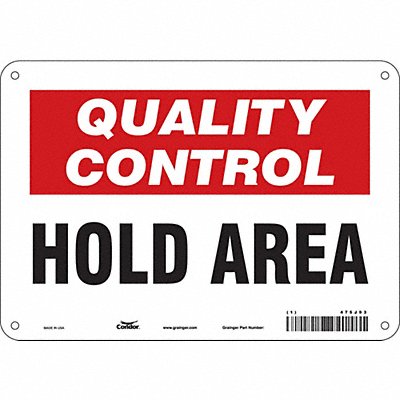 CONDOR 475J93 Safety Sign 7 in x 10 in Polyethylene