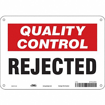 CONDOR 475J99 Safety Sign 7 in x 10 in Polyethylene