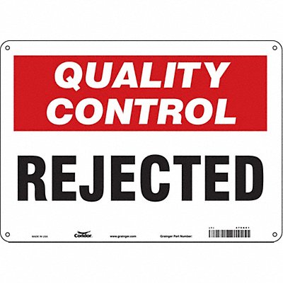 CONDOR 475K01 Safety Sign 10 in x 14 in Polyethylene