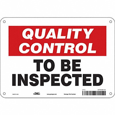CONDOR 475K12 Safety Sign 7 in x 10 in Polyethylene