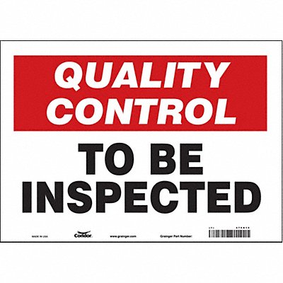CONDOR 475K15 Safety Sign 10 in x 14 in Vinyl
