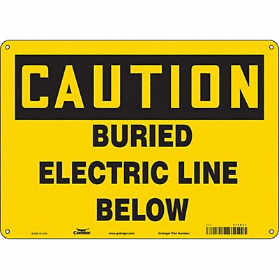 CONDOR 475K57 Safety Sign 10 in x 14 in Vinyl