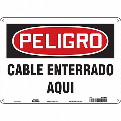 CONDOR 475K91 Safety Sign 10 inx14 in Polyethylene