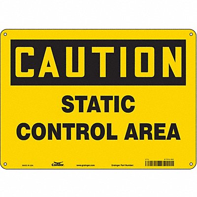 CONDOR 475L88 Safety Sign 10 in x 14 in Aluminum