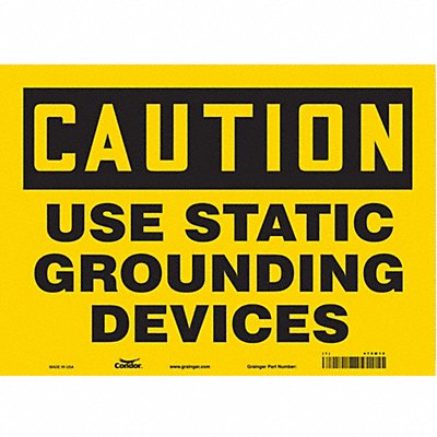 CONDOR 475M12 Safety Sign 10 in x 14 in Vinyl