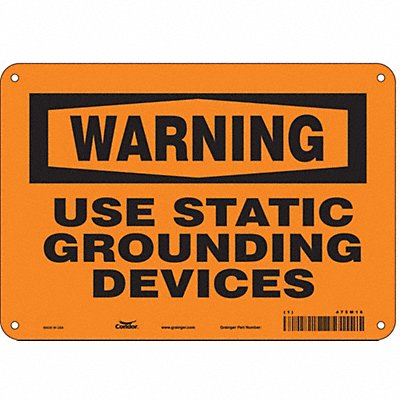 CONDOR 475M16 Safety Sign 7 in x 10 in Polyethylene