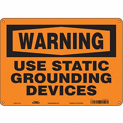 CONDOR 475M17 Safety Sign 10 in x 14 in Polyethylene