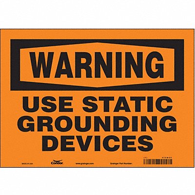 CONDOR 475M20 Safety Sign 10 in x 14 in Vinyl