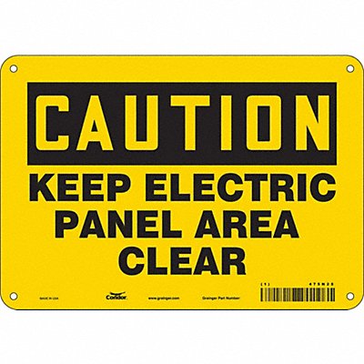 CONDOR 475N25 Safety Sign 7 inx10 in Polyethylene