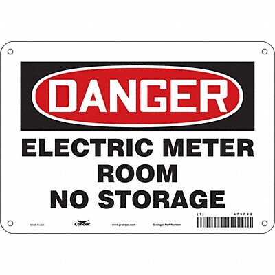CONDOR 475P93 Safety Sign 7 inx10 in Polyethylene