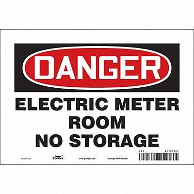 CONDOR 475P95 Safety Sign 7 in x 10 in Vinyl