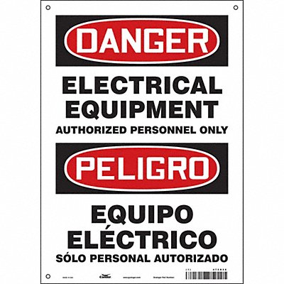 CONDOR 475R56 Safety Sign 14 in x 10 in Vinyl