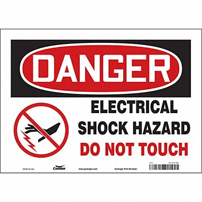 CONDOR 475T35 Safety Sign 10 inx14 in Vinyl