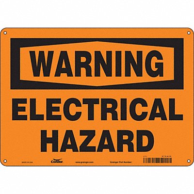 CONDOR ELW310A1014 Safety Sign 10 inx14 in Aluminum