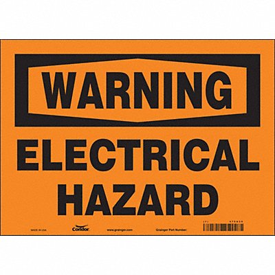 CONDOR 475U30 Safety Sign 10 in x 14 in Vinyl