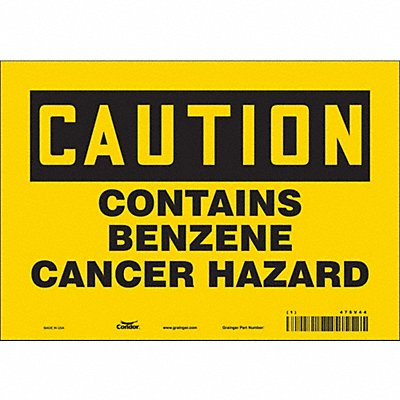 CONDOR 475V44 Safety Sign 7 in x 10 in Vinyl