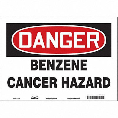 CONDOR 475V76 Safety Sign 10 in x 14 in Vinyl