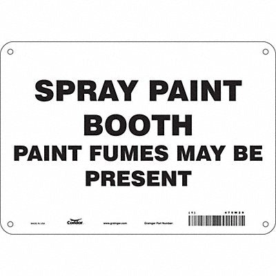 CONDOR 475W29 Chemical Sign 7 in x 10 in Aluminum