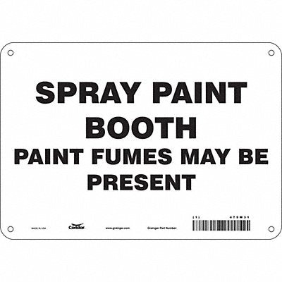 CONDOR 475W31 Safety Sign 7 in x 10 in Polyethylene
