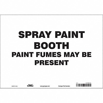 CONDOR 475W34 Safety Sign 10 in x 14 in Vinyl