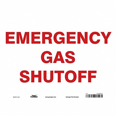 CONDOR 475W47 J8159 Safety Sign 10 in x 14 in Vinyl