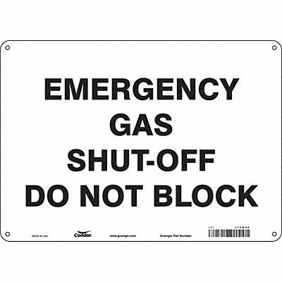 CONDOR 475W49 Safety Sign 10 in x 14 in Aluminum