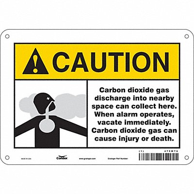 CONDOR 475W76 Safety Sign 7 in x 10 in Aluminum