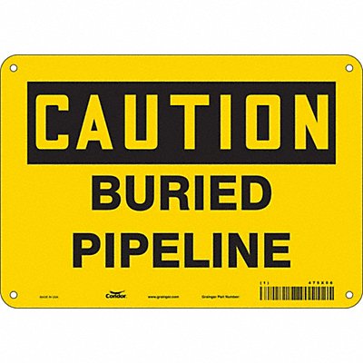 CONDOR 475X06 Safety Sign 7 in x 10 in Polyethylene