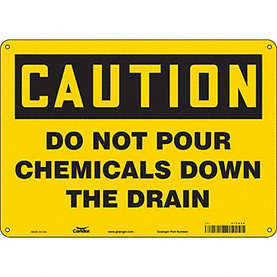 CONDOR 475X58 Safety Sign 10 in x 14 in Aluminum
