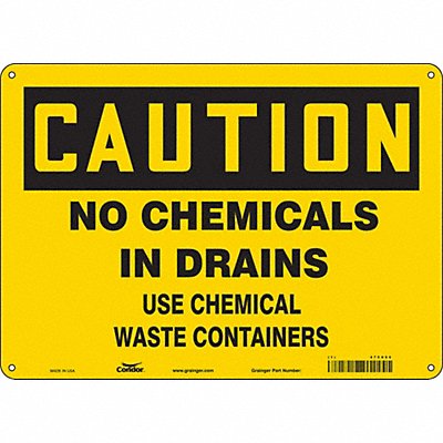 CONDOR 475X66 Safety Sign 10 inx14 in Polyethylene