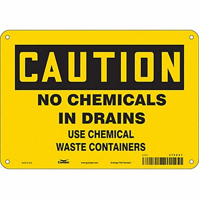 CONDOR 475X67 Safety Sign 7 inx10 in Vinyl