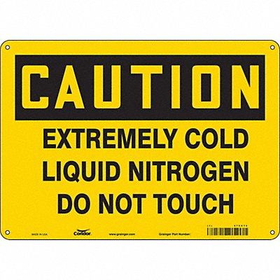 CONDOR 475X74 Safety Sign 10 inx14 in Vinyl