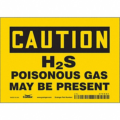CONDOR 475X85 J8203 Safety Sign 5 inx7 in Vinyl