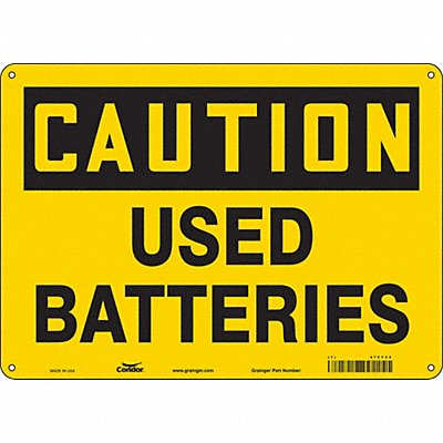 CONDOR 475Y22 Safety Sign 10 inx14 in Aluminum