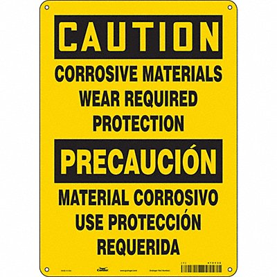 CONDOR 475Y30 Safety Sign 14 in x 10 in Polyethylene