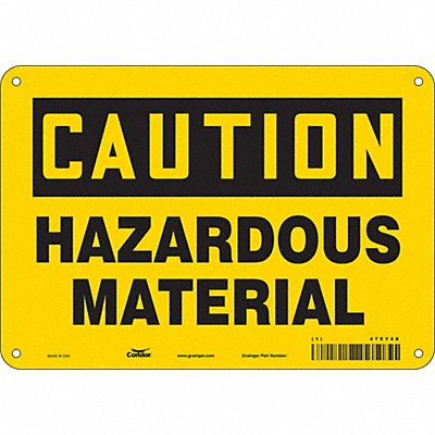 CONDOR 475Y48 Safety Sign 7 inx10 in Polyethylene