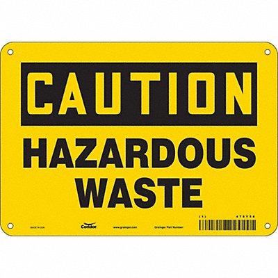 CONDOR 475Y56 J8214 Safety Sign 7 inx10 in Polyethylene