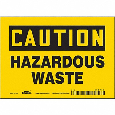 CONDOR 475Y59 J8214 Safety Sign 5 inx7 in Vinyl