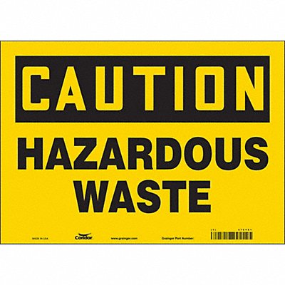 CONDOR 475Y61 J8214 Safety Sign 10 inx14 in Vinyl