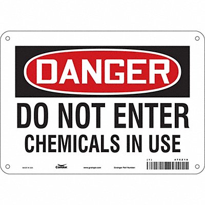 CONDOR 475Z19 Chemical Sign 7 in x 10 in Aluminum