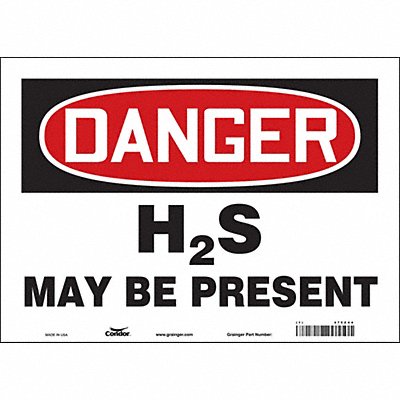 CONDOR 475Z44 Safety Sign 10 inx14 in Vinyl