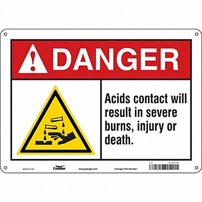 CONDOR 475Z70 Safety Sign 10 in x 14 in Aluminum