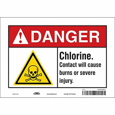 CONDOR 475Z93 Safety Sign 7 inx10 in Vinyl