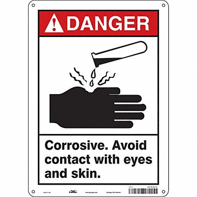 CONDOR 476A23 Safety Sign 14 in x 10 in Aluminum