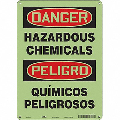 CONDOR 476A43 Safety Sign 14 in x 10 in Polyethylene