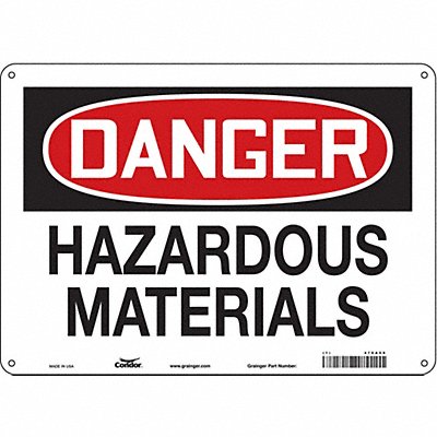 CONDOR 476A59 Safety Sign 10 in x 14 in Aluminum