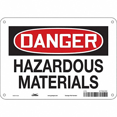 CONDOR 476A60 Safety Sign 7 inx10 in Polyethylene