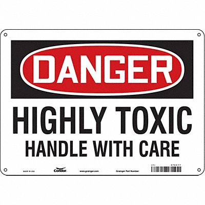 CONDOR 476C17 Safety Sign 10 in x 14 in Aluminum
